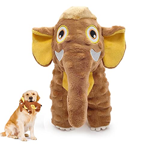 Letsmeet Dog Toys Durable Squeaky Plush Dog Toy for Puppy Teething Dog Chew Toys for Small, Middle, Large Dogs - style: Elephant