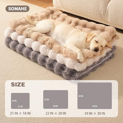 Dog Blanket, Reversible Sherpa & Bubble Fleece Pet Throw, Ultra-Soft Plush for Medium Dogs, Machine Washable, Anti-Static, Warm & Cozy, 39"×31" Inch Gray - color: Gray, size: 39"L x 31"W Inches
