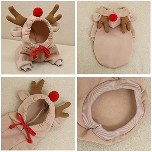 Pet Clothes Dogs Hoodie Sweatshirt - Elk Fruit Shape Cold Weather Clothes Costume Outfit for Puppy Cats Small MediumDog (Small) - color: Elk, size: Small