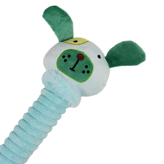 Squeaky Dog Chew Toys for Aggressive Chewers, Cute Green Chew Toys for Large and Medium, Playing and Chewing to Keep Busy, Interactive Squeaky Dog Toy for Boredom, Tug of-War - color: Green