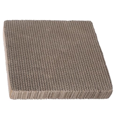 PRETYZOOM Replaceable Cat Scratching Board Pad, Sturdy Corrugated Cardboard Scratcher, Round Replacement for Indoor Kitten Scratcher, Reusable Wear-Resistant Scratch Pad for Cat Furniture