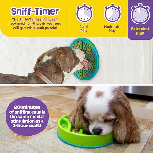 Brightkins Circle Slow Feeder and Lick Mat, Outdoor Puzzle Board, Interactive Dog Toys, Dog Birthday, Enrichment Bowls, Puppy Teething and Chewing, Stimulating Automatic Feeder - style: Circle Slow Feeder and Lick Mat