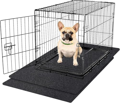 Kennel Pad Dog Crate Mat Liner, Absorbs Urine, Waterproof, Non-Slip, Washable Puppy Pee Pad for Kennel Training - Under Pet Cage to Protect Floors, Cut to Fit (30" x 38" 2 Pack-Equal to 60" x 38") - size: 30" x 38" - 2 Pack