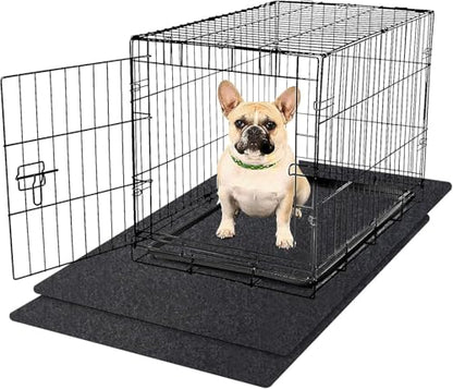 Kennel Pad Dog Crate Mat Liner, Absorbs Urine, Waterproof, Non-Slip, Washable Puppy Pee Pad for Kennel Training - Under Pet Cage to Protect Floors, Cut to Fit (30" x 38" 2 Pack-Equal to 60" x 38") - size: 30" x 38" - 2 Pack