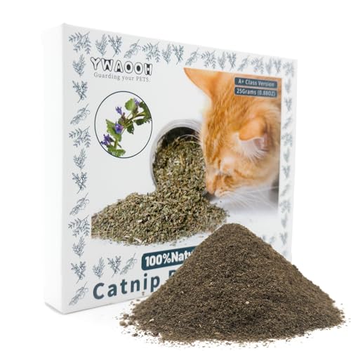 Premium Catnip for Cats & Kittens – Cold-Processed, High Potency Nepetalactone, 100% Pure Organic Leaf-Only Catnip for Toys, Scratchers, Refills, Stimulates Play & Protects Furniture - 25g - size: 25g