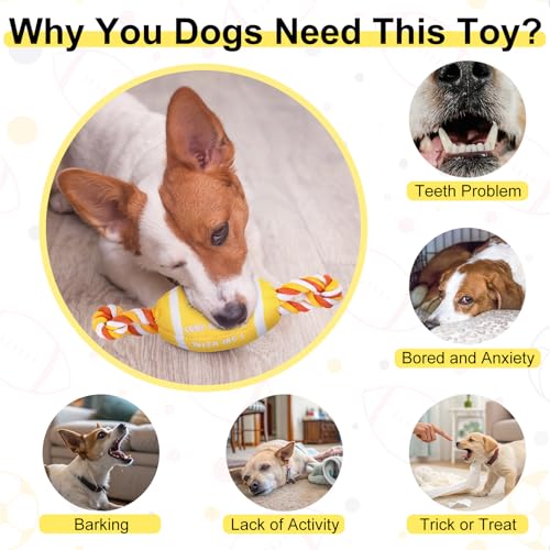 BEAUTYZOO Floating Dog Pool Toys for Small/Medium Dogs - Durable Chew-Resistant Squeaky Water Dog Toy with Rope, Interactive Fetch & Tug of War, Summer Swimming Beach Play (Oxford Fabric) - color: Yellow