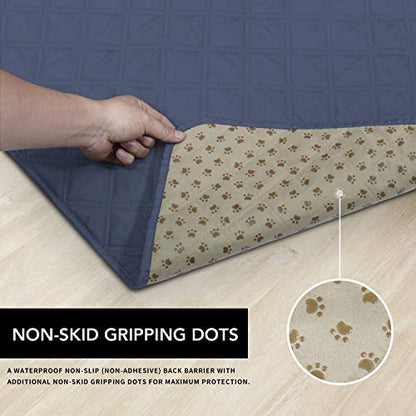 Easy-Going 100% Waterproof Dog Bed Cover, Non-Slip Pet Blanket for Furniture, Washable Couch Cover, Repleasement Sofa Cover (52x82 in,Navy) - color: Navy, size: 52x82 in