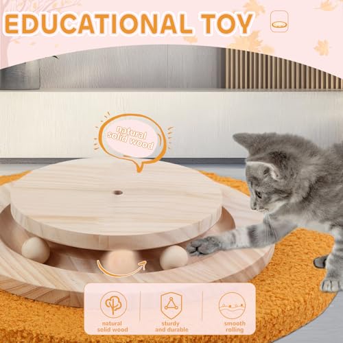 Cat Scratching Post,45'' Tall Scratching Post for Indoor Cats Adults,Cat Scratcher with 3.5Inch Diameter,Sisal Rope,Interactive Ball Toys,Self Groomer Brush for Large Cats Kittens - color: yellow-45inch