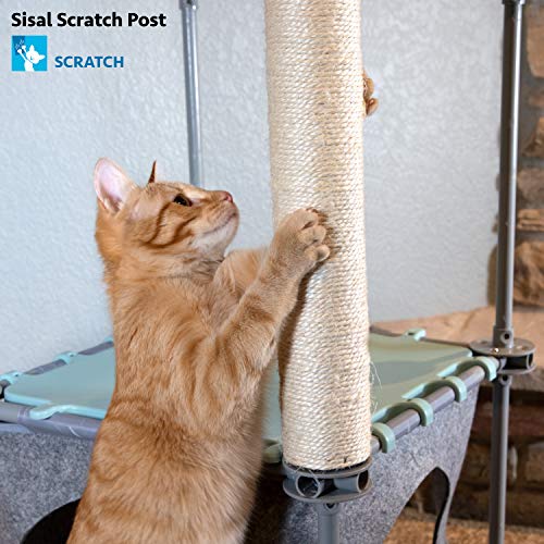 Kitty City Cat Furniture Accessories Cat Scratching Post Replacement and Only Compatible with Kitty City Playsets - color: E) 3-Pack Scratching Posts