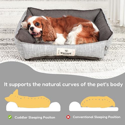 FluffyDream Small Dog Bed, Super Soft Pet Bed Furniture, Suitable for Dogs Up to 30lbs, 24'' x 20'', Grey - color: Grey