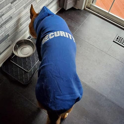 BINGPET BA1002-1 Security Patterns Printed Puppy Pet Hoodie Dog Clothes Medium - color: #1 Royal Blue(Security), size: Medium (All Breed Sizes)