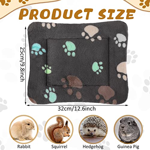Tuanse 4 Pack Ultra Soft Dog Cat Bed Mat Small Animal Guinea Pig Bed with Cute Print Reversible Fleece Dog Crate Kennel Pad Cozy Washable Thickened Hamster Pet Beds Mat(13 x 10 Inches,Black) - color: Black, size: 13 x 10 Inches