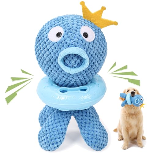 Dog Snuffle Stuffed Plush Toy SturdyOctopus Treat Dispensing Toy Hide and Seek Slowly Feeder for All Breeds Mind-Stimulating Squeaky Toy for Puzzle Training Relieve Boredom and Stress