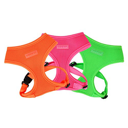 Puppia Soft Harness A - Green - S Over-The-Head Soft Mesh Harness Neon Green - color: GREEN, size: Small