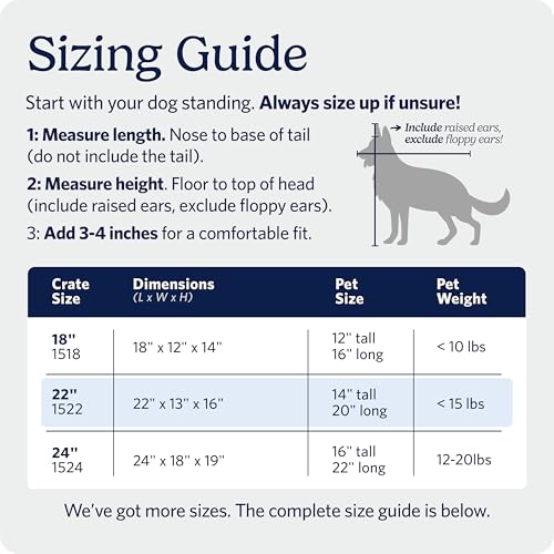MidWest Homes for Pets 22-Inch iCrate for Extra-Small Breeds, Up to 15 lbs, Single Door Folding Dog Crate with Divider Panel, Leak-Proof Tray & Secure Latch, Portable, Durable & Easy to Assemble - size: 23.0"L x 14.0"W x 16.2"H