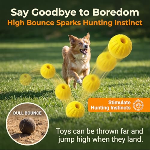 4Pack Dog Balls - Durable Dog Toys for Chewers, Interactive Fetch & Training, Floats in Water (2Pcs 3.54in/2Pcs 2.76in) - size: 2Pcs3.54inch/2Pcs2.76inch