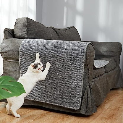 SHENGOCASE 67"x 23.6" Thickened Cat Wall Climbing Carpet, Cat Wall Furniture Scratcher, Scratching Post, Couch Sofa Protector (Grey) - color: Grey