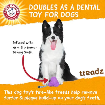 Arm and Hammer for Pets Super Treadz Large Elephant Dental Chew Toy for Dogs - Reduces Plaque and Tartar Without Brushing, Baking Soda Infused, Dishwasher Safe, Dogs Up to 35 Lbs - size: Large (Pack of 1), style: Elephant