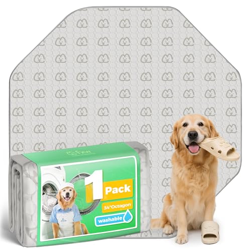 FXW Washable Pee Pads for Dogs, Leak-Proof & Non-Slip, Specifically Designed for FXW Rollick/Homeplus 32/40/45inch 8 Panels Dog Playpen, 34" Octagon, Khaki, 1 Pack - color: Khaki, size: 34" Octagon (1 Pack)