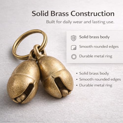 kcrygogo Copper Bell for Small Pet Collar Bell for Cats and Medium Small Dog & Cat Collar Bells Loud Brass Pet Safety Bells Anti-theft Bell，Fits All Size Collars(4pcs)