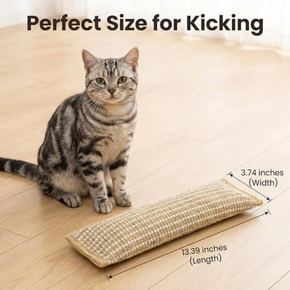Catnip Chew Toy, Set of 3 Catnip Pillow Toys, Soft Sisal Material, Filled with Organic Catnip, Interactive Indoor Scratching and Chewing, Relief Promotes Healthy Playtime for Cats