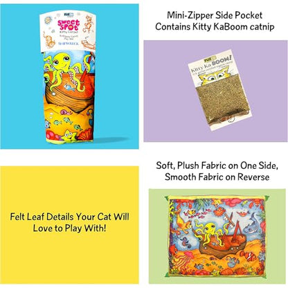 FUZZU Sweet Spot Kitty Carpet with Catnip | Cat Nip Carpet | Carpet for Cats (Shipwreck) - style: Shipwreck