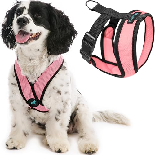 Gooby Comfort X Head-in Harness – Small Dog Harness for Toy Breeds (5–9 lbs), Pink, Small - color: Pink, size: Small Chest (11.75-15.5")