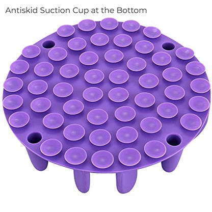 Slow Feeder Insert for Dogs & Cats, 3 Sizes Food-Grade Silicone Anti-Choking Puzzle Feeder, Non-Slip Suction Cup Design, Fits Most Bowls, Bloat Stop Pet Feeding Solution - color: Lavander, size: Large 5.5 inchs