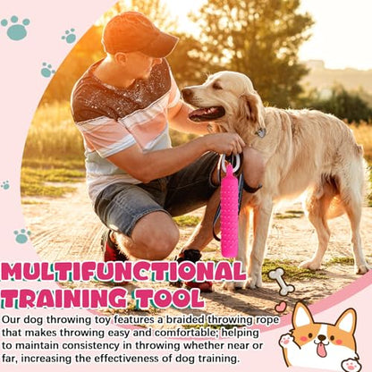 Blueweenly 4 Pcs Dog Bumper Toy for Water Retrieving Plastic Puppy Training Dummy Dog Float Toy Lightweight for Float on The Water Pool Outdoor Training Hunting Fetching (Pink) - color: Pink