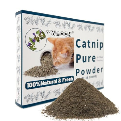 Premium Catnip for Cats & Kittens – Cold-Processed, High Potency Nepetalactone, 100% Pure Organic Leaf-Only Catnip for Toys, Scratchers, Refills, Stimulates Play & Protects Furniture - 45g - size: 45g