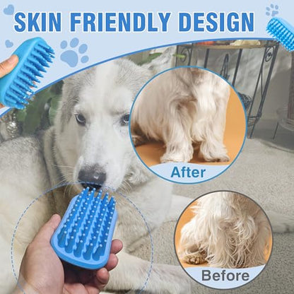 Dog Shampoo Brush & Dog Shower Brush, Upgraded Pet Grooming Bath Brush with Soft Silicone Bristles, Adjustable Handle Massage Comb for Long & Short Hair Dogs and Cats - color: Pet Silicone Shampoo Brush 2