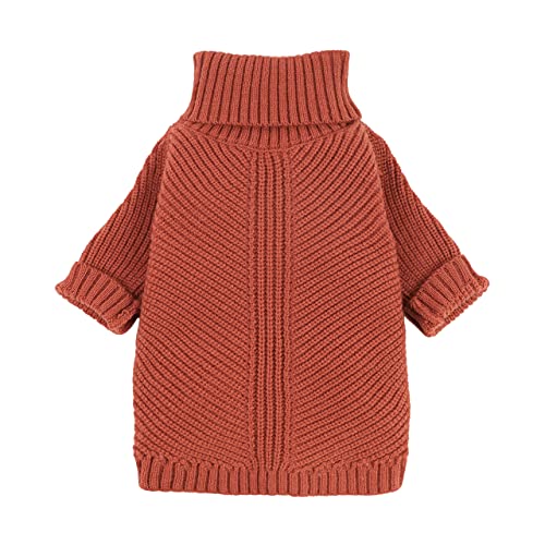 Fitwarm Thermal Knitted Dog Sweater Doggy Winter Coat Pet Clothes Doggie Turtleneck Jacket Puppy Outfits Cat Sweatsuit Red XS - color: Red, size: X-Small