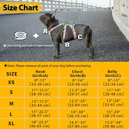 Huntboo Escape Proof Dog Harness, Escape Artist Harness, Fully Reflective Harness with Padded Handle, Breathable,Durable, Adjustable Vest for Medium Dogs Walking, Training, and Running Gear (Pink,M) - color: Pink, size: Medium(Pack of 1)