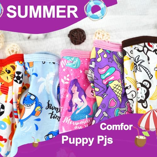 DoggyOnesie Dog Pajamas Small Puppy Clothes - Soft, Stretchy Summer Cute Boy/Girl Summer Dog Clothes - color: Purple, size: Small