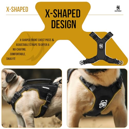 OneTigris Dog Harness Extra Small Puppy Harness, No-Pull Dog Leash Set, Adjustable Soft Padded Vest, No-Choke Pet Vest with Easy Control Handle for Small Dogs(Black, XXS) - color: Black, size: XXS