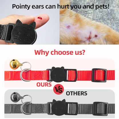 Personalized Custom Cat Collars,Custom ID Collar with Pet Name and Phone Number, Adjustable Kittens Nylon Collars Breakaway with Bells for Boy Girl (Normal) - color: Normal