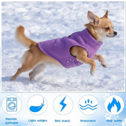Reginary 10 Pack Small Dog Sweaters Fleece Pet Dog Clothes with Leash Ring Soft Warm Winter Puppy Plaid Shirt(Stylish) - size: Small,3.3-5.5 lb, style: Stylish