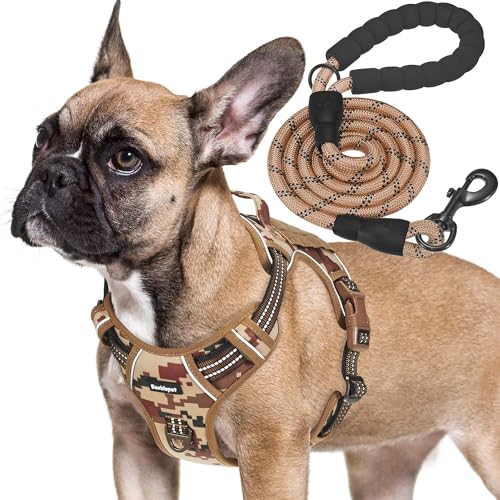 Beebiepet Heavy Duty Tactical Dog Harness for Small Dogs, No Pull Adjustable Pet Harness Reflective Service Training Easy Control Pet Vest Military K9 Working Dog Harnesses- Small, Desert Camo - color: Desert Camo, size: Small