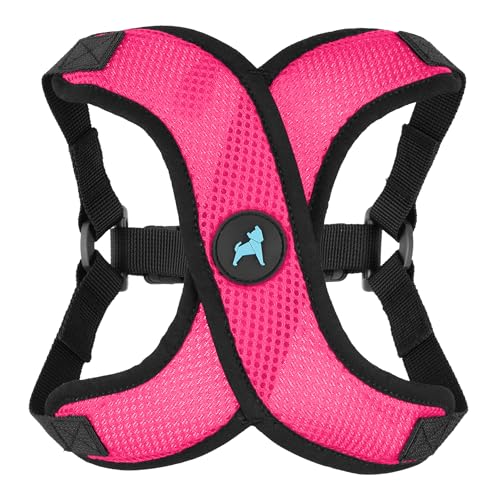Gooby Comfort X Step in Lite Dog Harness - Choke Free, Escape Free with Light Breathable Mesh - Step in Dog Harness for Small Dogs Only - Quick Release Buckle, Metal D-Rings - Flamingo Pink, Small - color: Flamingo Pink, size: Small (14-17")