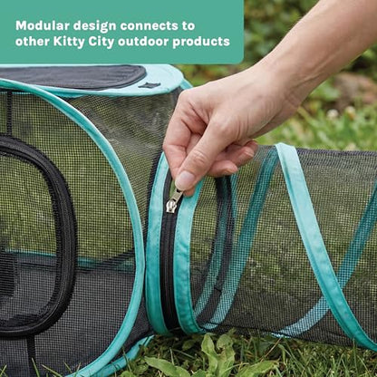 Kitty City Outdoor Catio Furniture and Play Kits for Cats, Outdoor Kennel - color: H) Rectangular Tent