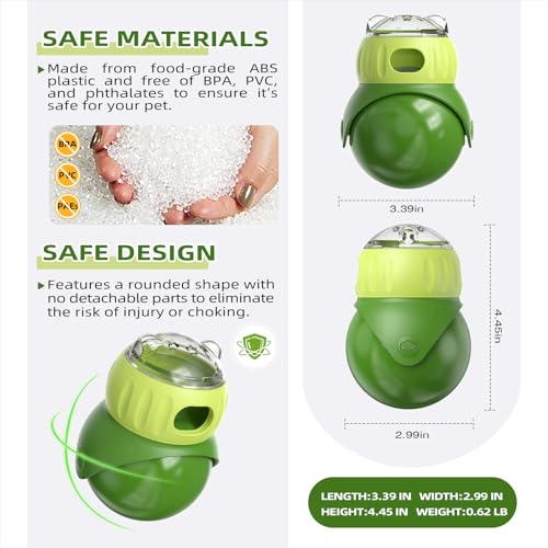 Wobble Treat Dispenser Ball for Indoor Cat & Tiny/Small Dog Enrichment Toy Interactive Slow Feeder, Kitten Stimulating Balls, Puppy Puzzle Toys