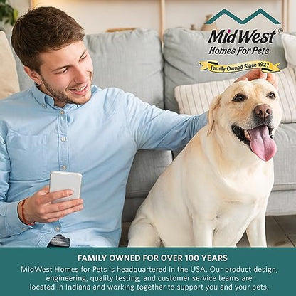 Midwest Homes for Pets 24-Inch New World Crate for Small Breeds, 12-20 lbs, Double Door Folding Dog Crate, Leak-Proof Tray & Secure Latches, Portable, Durable & Easy to Assemble - size: 24.8"L x 17.9"W x 19.5"H