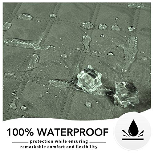 Easy-Going 100% Waterproof Dog Bed Cover, Non-Slip Pet Blanket for Furniture, Washable Couch Cover, Repleasement Sofa Cover (52x82 in,Greyish Green) - color: Greyish Green, size: 52x82 in