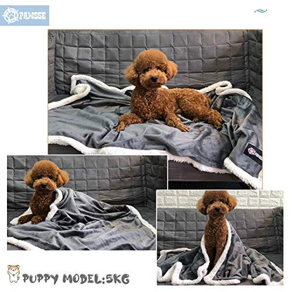 Dog Blankets for Small Dogs, Soft Puppy Blanket, Pet Blankets for Cats, Lightweight & Washable, Perfect for Dog Beds, Car Seats, Creat, 30x40 inches - color: Grey