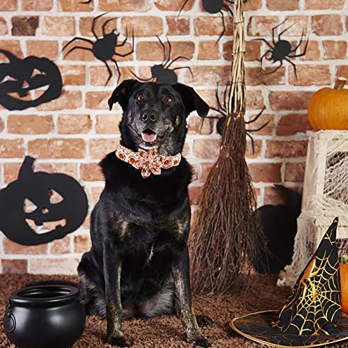 Dog Collar with Flower - Thanksgiving Turkey Print Pet Collar Cute Puppy Collar Pet Flower Adjustable Collars for X-Small Dogs - color: Turkey, size: X-Small (Pack of 1)
