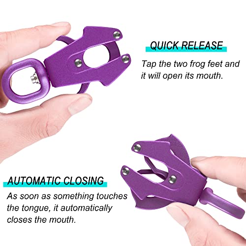 GEIT 2/4/5/6FT Dog Leash, Heavy Duty Rope Leashes, Reflective Nylon Pet Lead with Aluminum Quick Release/Locking Tactical Frog Clip for Small Medium and Large Dogs, Purple, 1/2 inch - color: Purple, size: 1/2'' x 5 FT (18~120 lbs.)