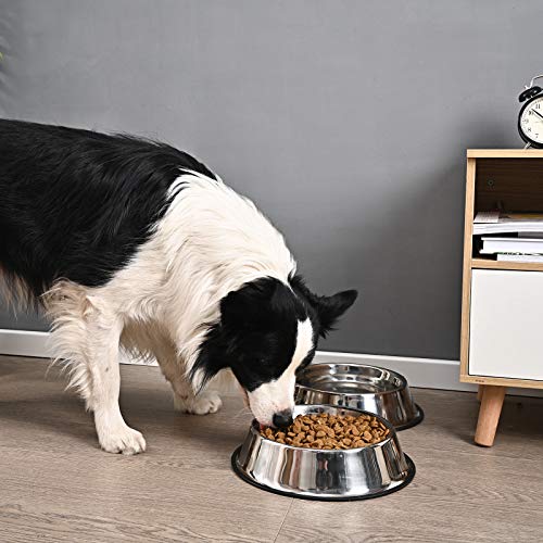 2Packs Stainless Steel Dog Bowl with Anti-Skid Rubber Base for Small/Medium/Large Pet, Perfect Dish, Pets Feeder Bowl and Water Bowl Perfect Choice for Dog Puppy Cat and Kitten (40oz) - size: 40oz