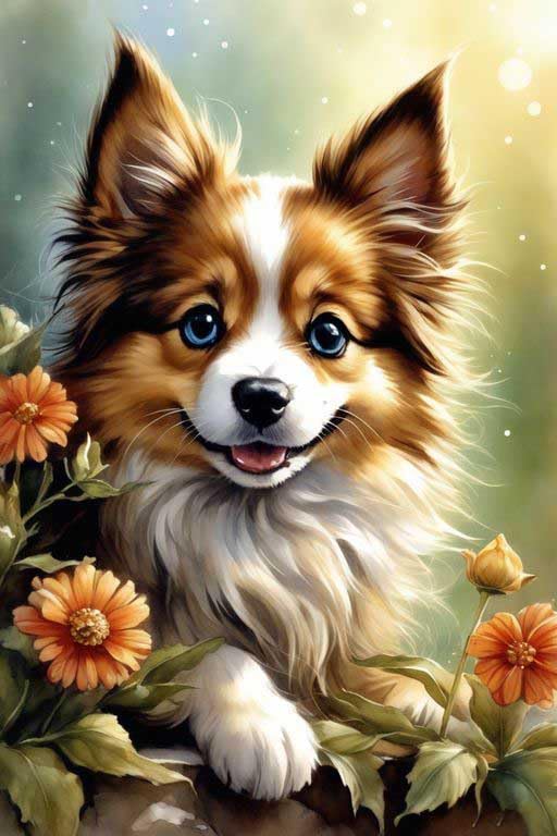 500 Piece Jigsaw Puzzle for Adults Puzzle Collie Dog Intellectual Educational Decompressing Puzzle Holiday challenging Family Activity 20.5 x 15 Inch