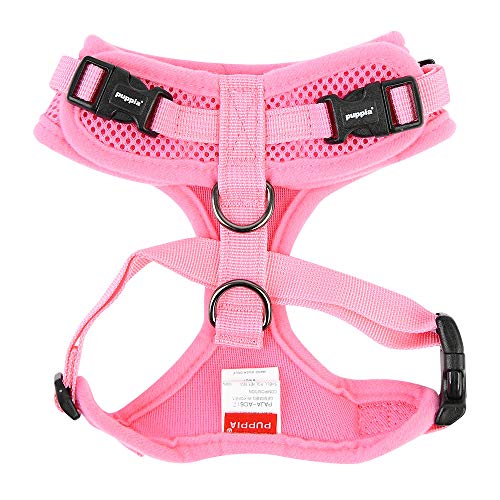 Authentic Puppia RiteFit Harness with Adjustable Neck, Pink, Medium - color: Pink, size: Medium