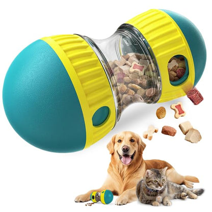 Interactive Dog Treat Ball – Adjustable Treat Dispensing Puzzle Toy, Slow Feeder & Mental Stimulation Toy for Small, Medium & Large Dogs